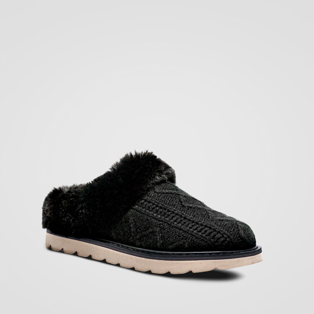 Amber Black Knit women's slipper – image 3