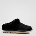 Amber Black Knit women's slipper