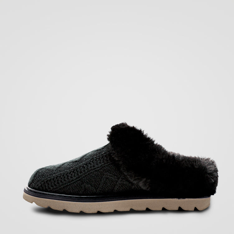 Amber Black Knit women's slipper – image 4