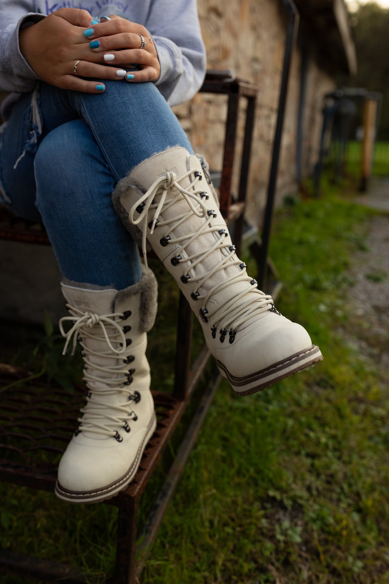 CASTLEGAR | Bota de Invierno Mujer Pale Ale Blanco