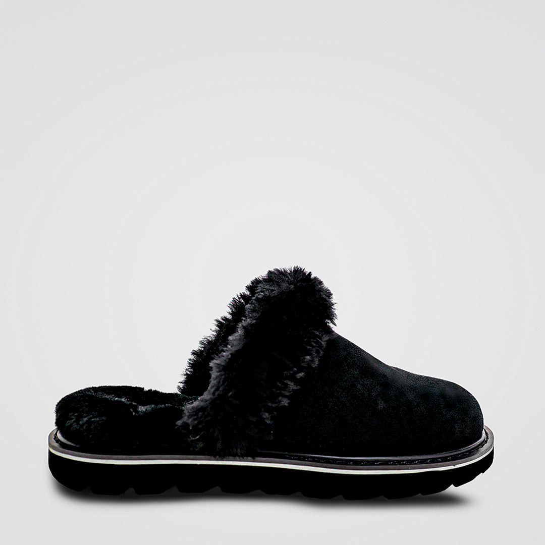 Elizabeth All Black women's slipper