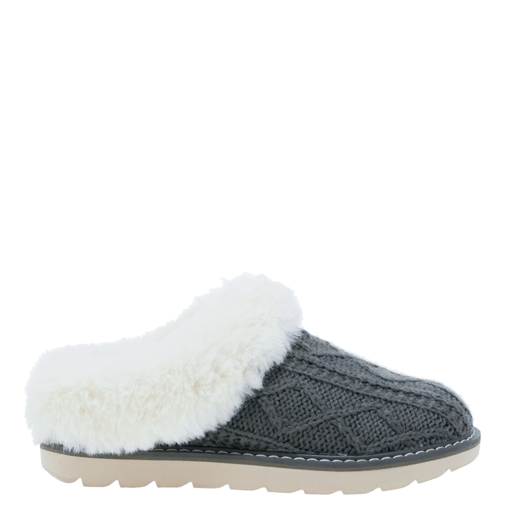 AMBER | Women's Slipper Grey Knit