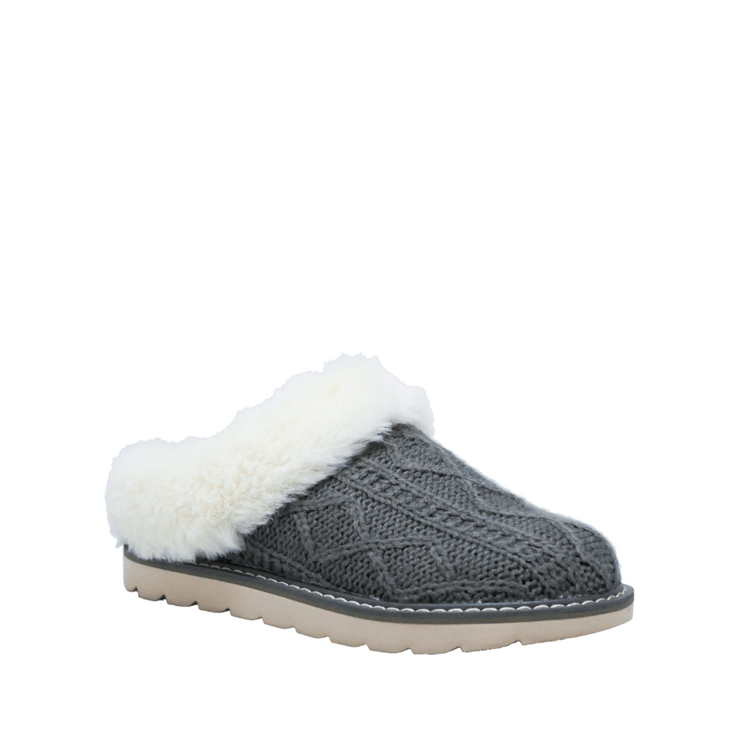 AMBER | Women's Slipper Grey Knit