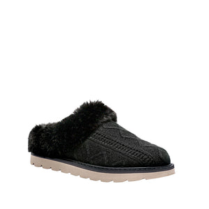 AMBER | Women's Slipper Black Knit