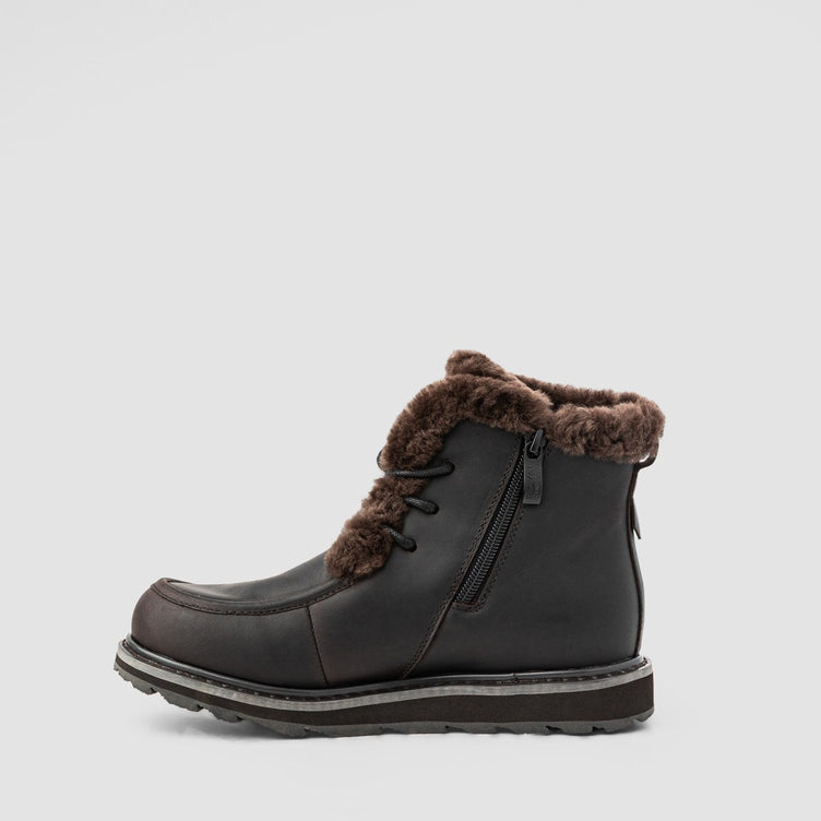 Leora Chocolate Brown women's High Street boot – image 5