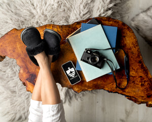 Pantoufle Elizabeth noire pour femmes