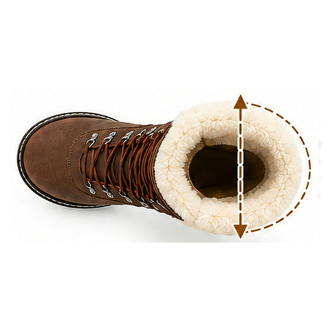 Boot seen from above, with an arrow across the top opening, showing the boot opening measurement