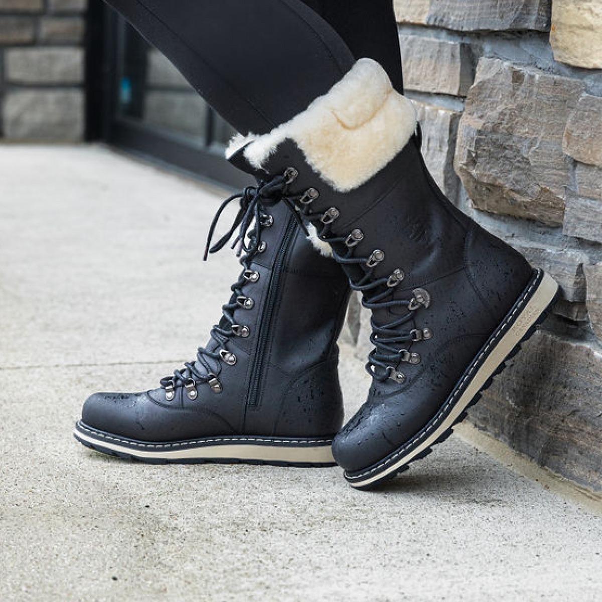 Castlegar Black Lager women's mid-calf winter boot – image 4