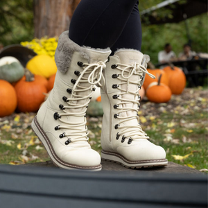 CASTLEGAR | Bota de Invierno Mujer Pale Ale Blanco