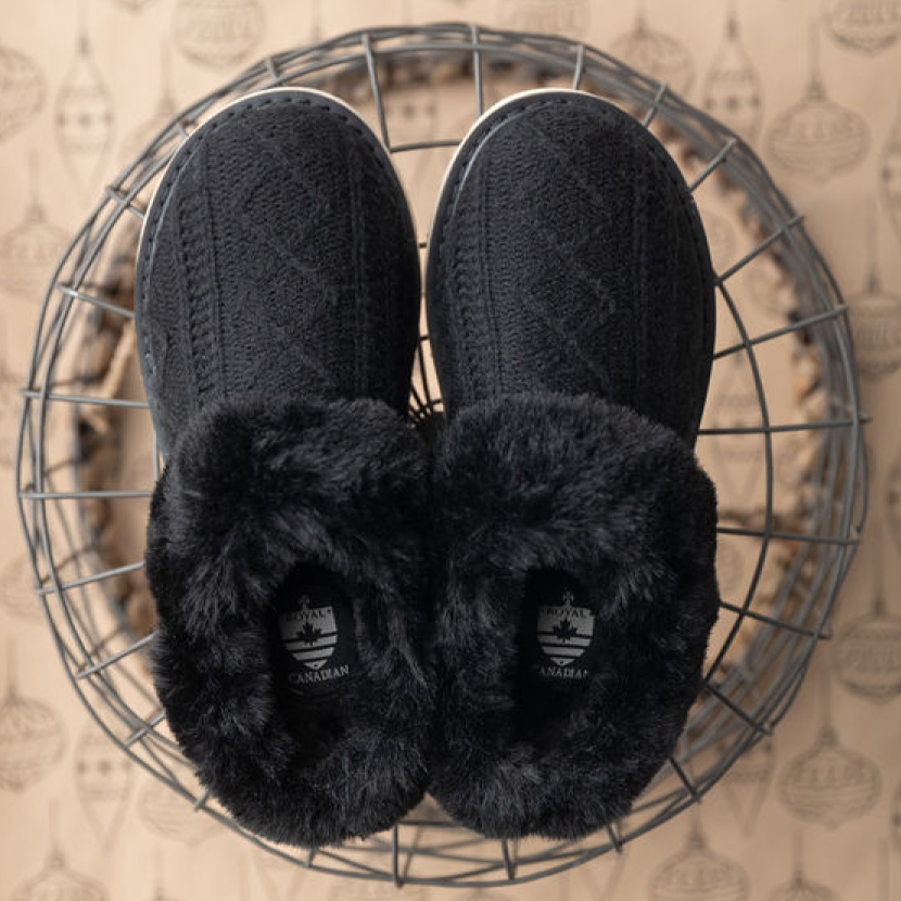 Amber Black Knit women's slipper – image 7