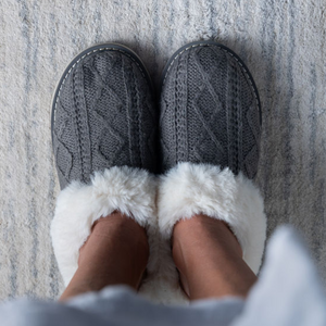 AMBER | Women's Slipper Grey Knit