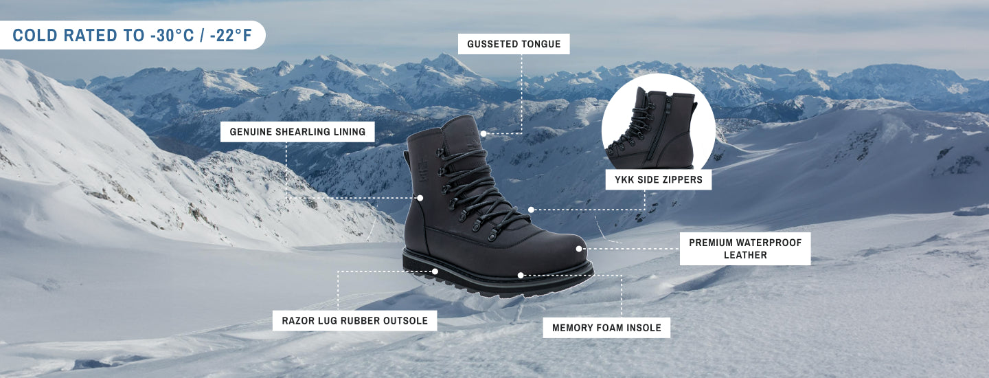 ARMSTRONG | Botas de invierno para hombre totalmente negras