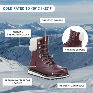 CAMBRIDGE | Botte d'hiver pour femme Bordeaux