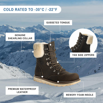 CAMBRIDGE | Bota de Invierno Mujer Negro Lager