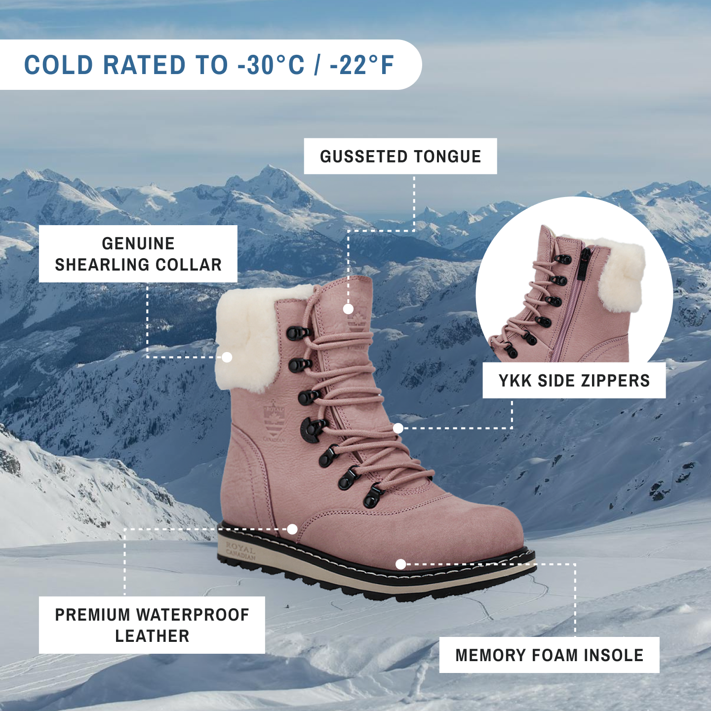 CAMBRIDGE | Women's Winter Boot Pink