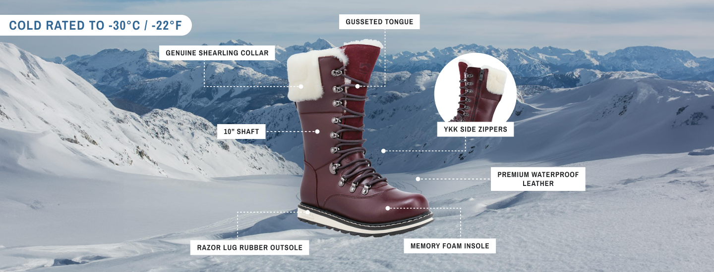 CASTLEGAR | Botte d'hiver pour femme Bordeaux