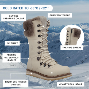 CASTLEGAR | Women's Winter Boot Pale Ale White