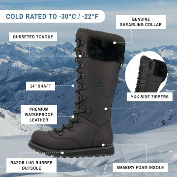 Dalhousie | Bota de invierno para mujer totalmente negra