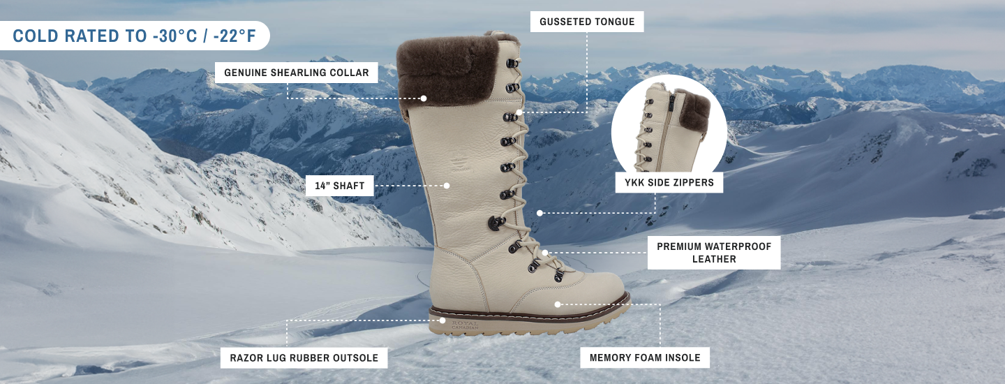 Dalhousie | Bota de Invierno Mujer Pale Ale Blanco