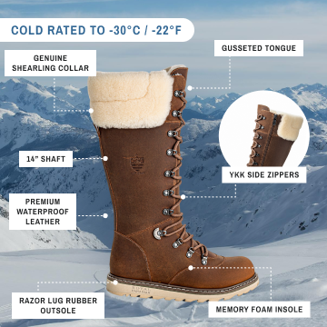 Dalhousie | Bota de Invierno Mujer Negro Lager