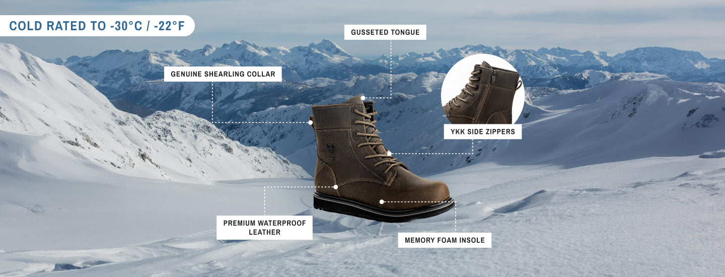 ARMSTRONG | Botas de invierno para hombre totalmente negras
