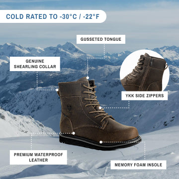 ARMSTRONG | Botas de invierno para hombre totalmente negras