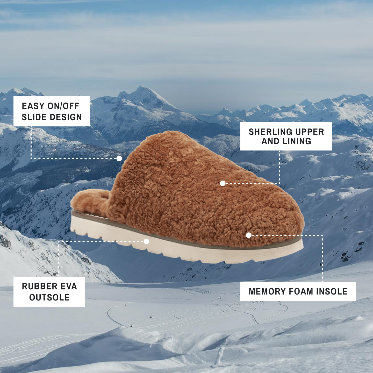 KYLA | Women's Slipper Caramel