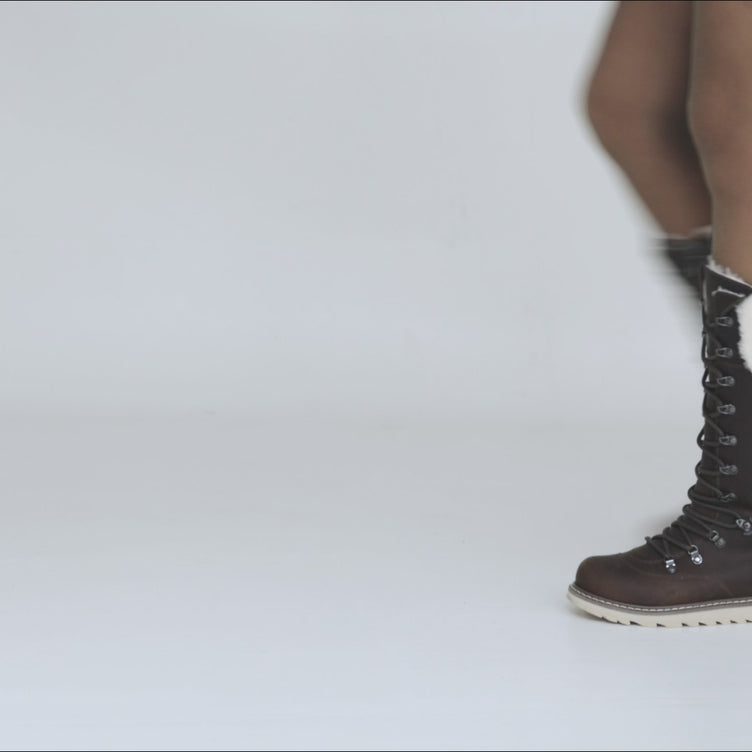 Dalhousie Olive women's tall winter boot – video