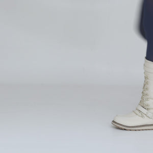 Laval Pale Ale White women's tall High Street boot – video
